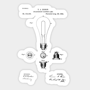 EDISON PATENT / Edison Patent Drawing 304086 Sticker